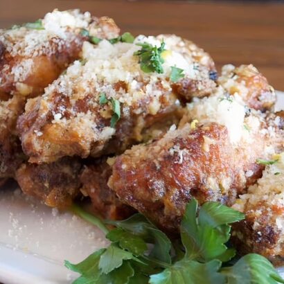 Lemon Pepper Garlic Parm Chicken Wings