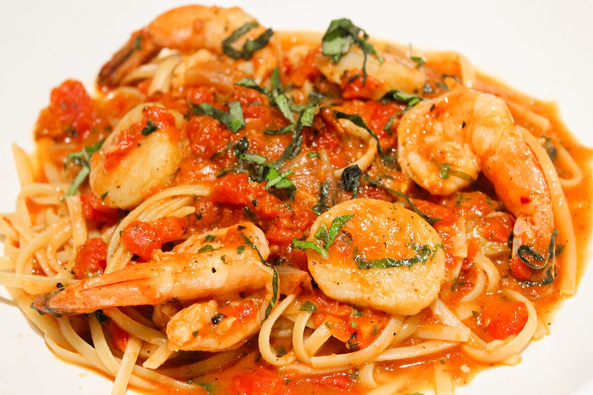 Shrimp & Scallop Fra Diavola - Spaghetti Eddie's Cucina Italiana