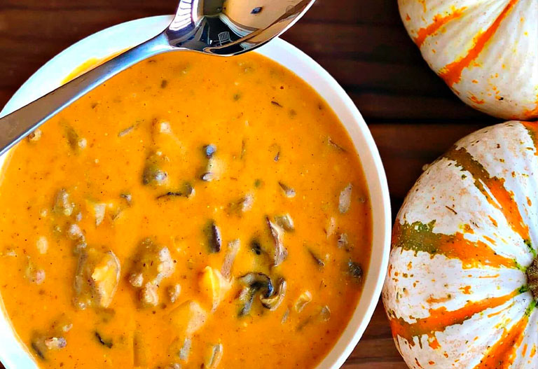 Pumpkin Sausage Soup - Spaghetti Eddie's Glendora