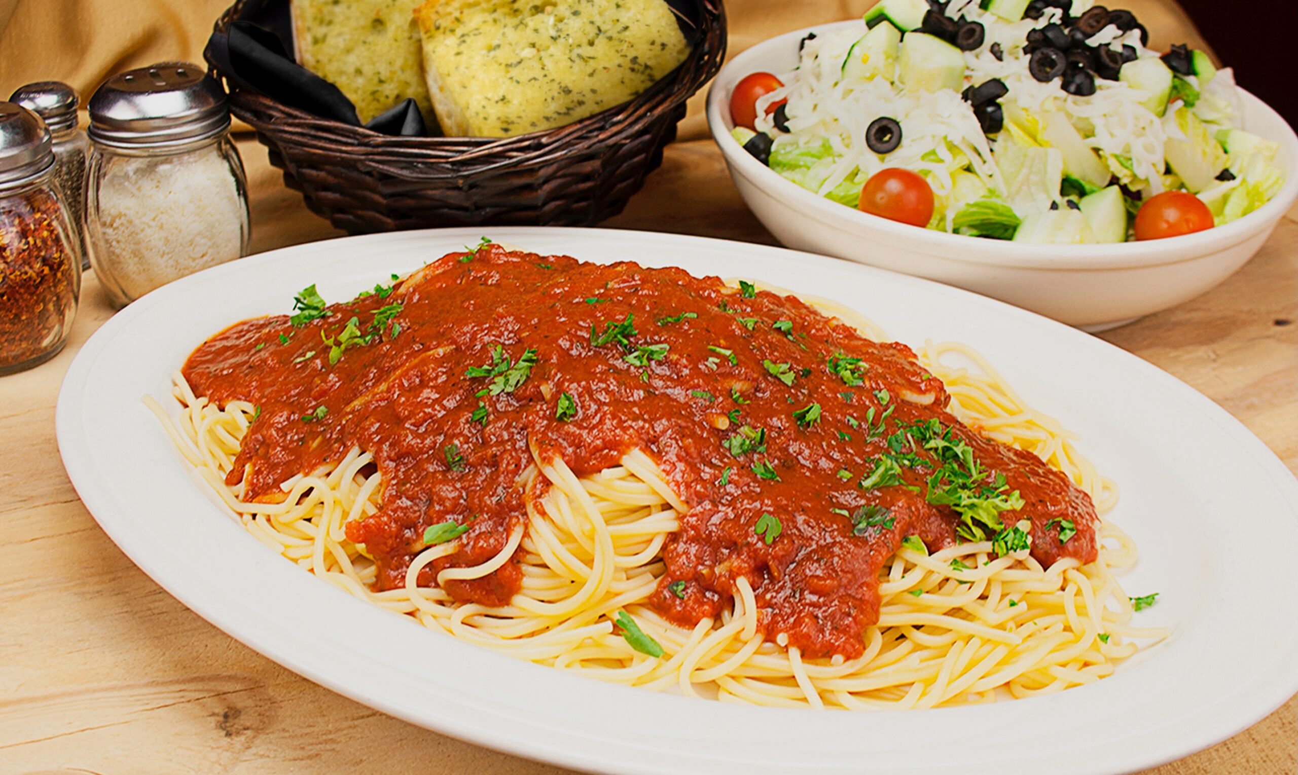 Spaghetti Marinara Special at Spaghetti Eddie's