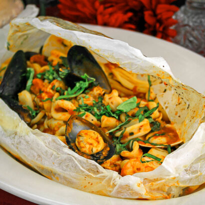 Seafood Cartoccio - Spaghetti Eddie's