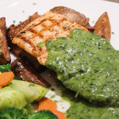 Salmon Genovese - Spaghetti Eddie's Cucina Itlaiana