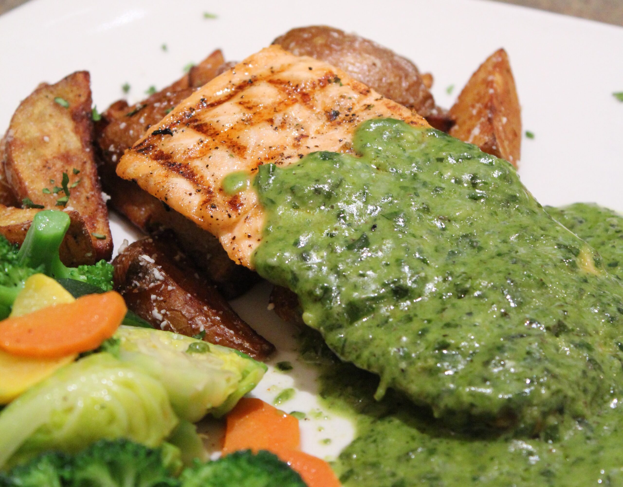 Salmon Genovese - Spaghetti Eddie's Cucina Itlaiana