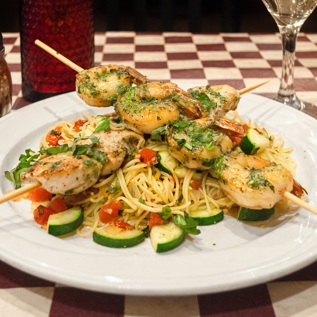 Shrimp & Chicken Spiedini - Spaghetti Eddie's